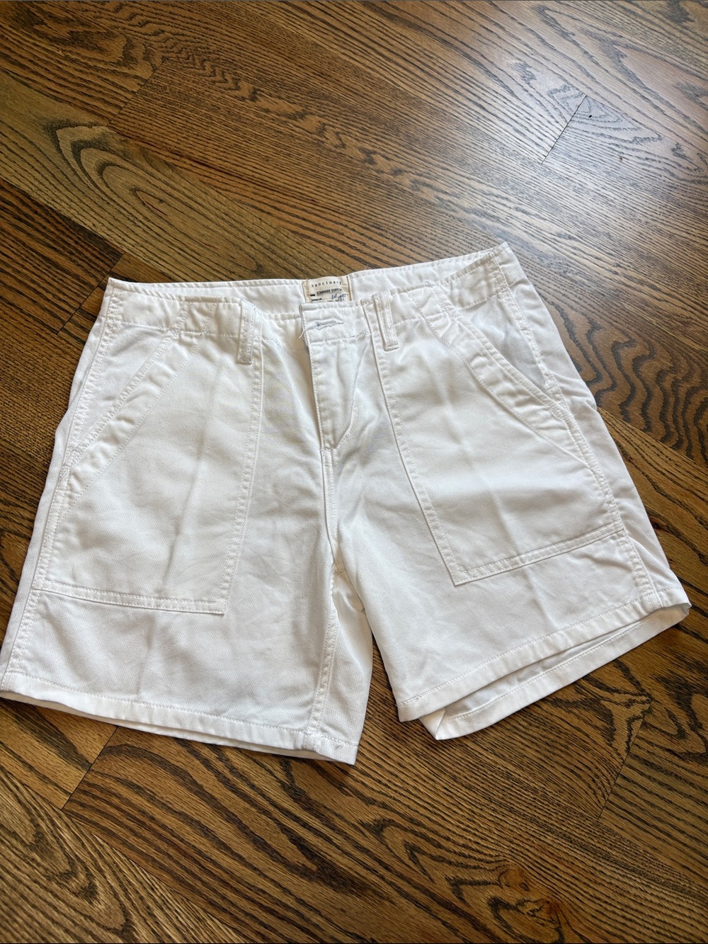 Sanctuary Standard Surplus Women’s White Cargo Pocket Shorts, 26